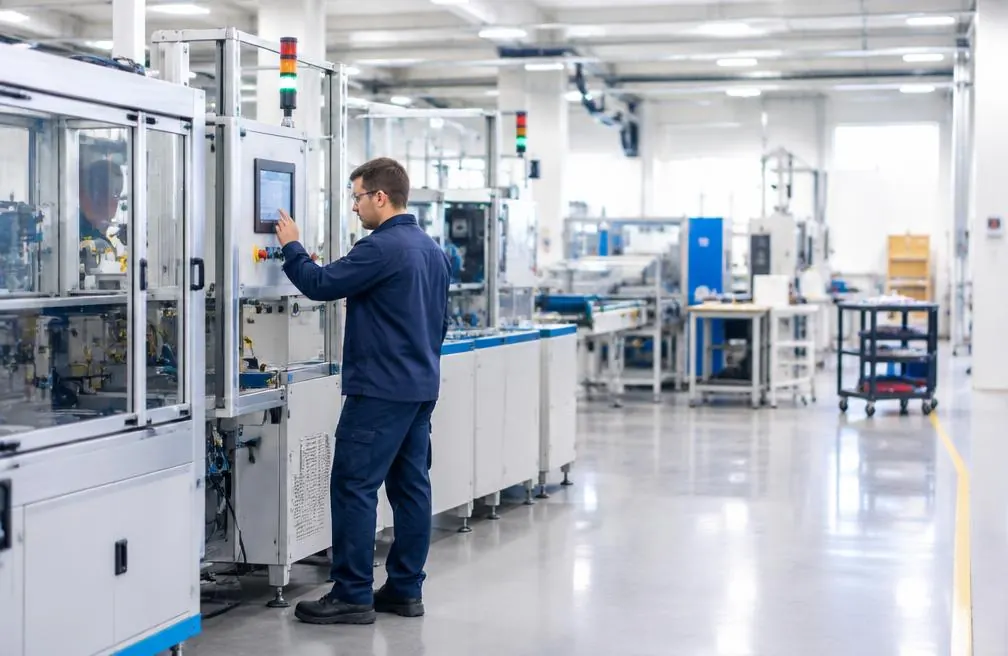 Productievloer met operator